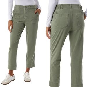 💥 32 Degrees Women's XXL Ankle Length Pants Green Cotton Blend H0766